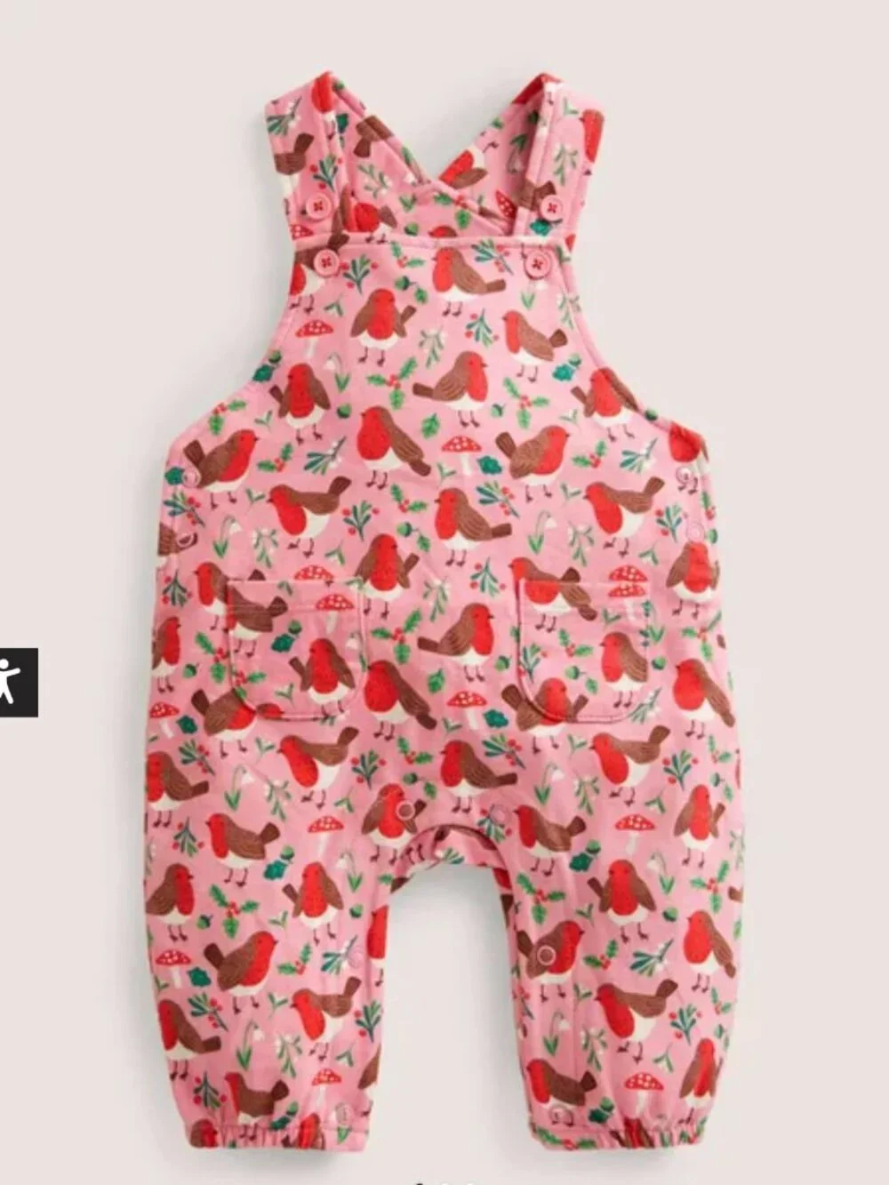 NWOT Mini Boden Jersey Dungaree